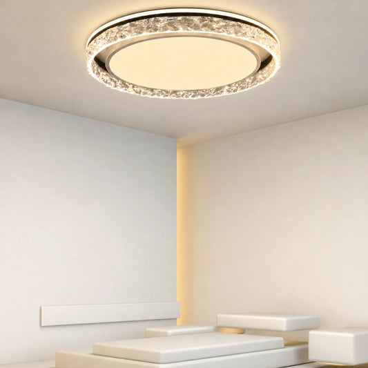 Faceted-Band Halo Ceiling Light