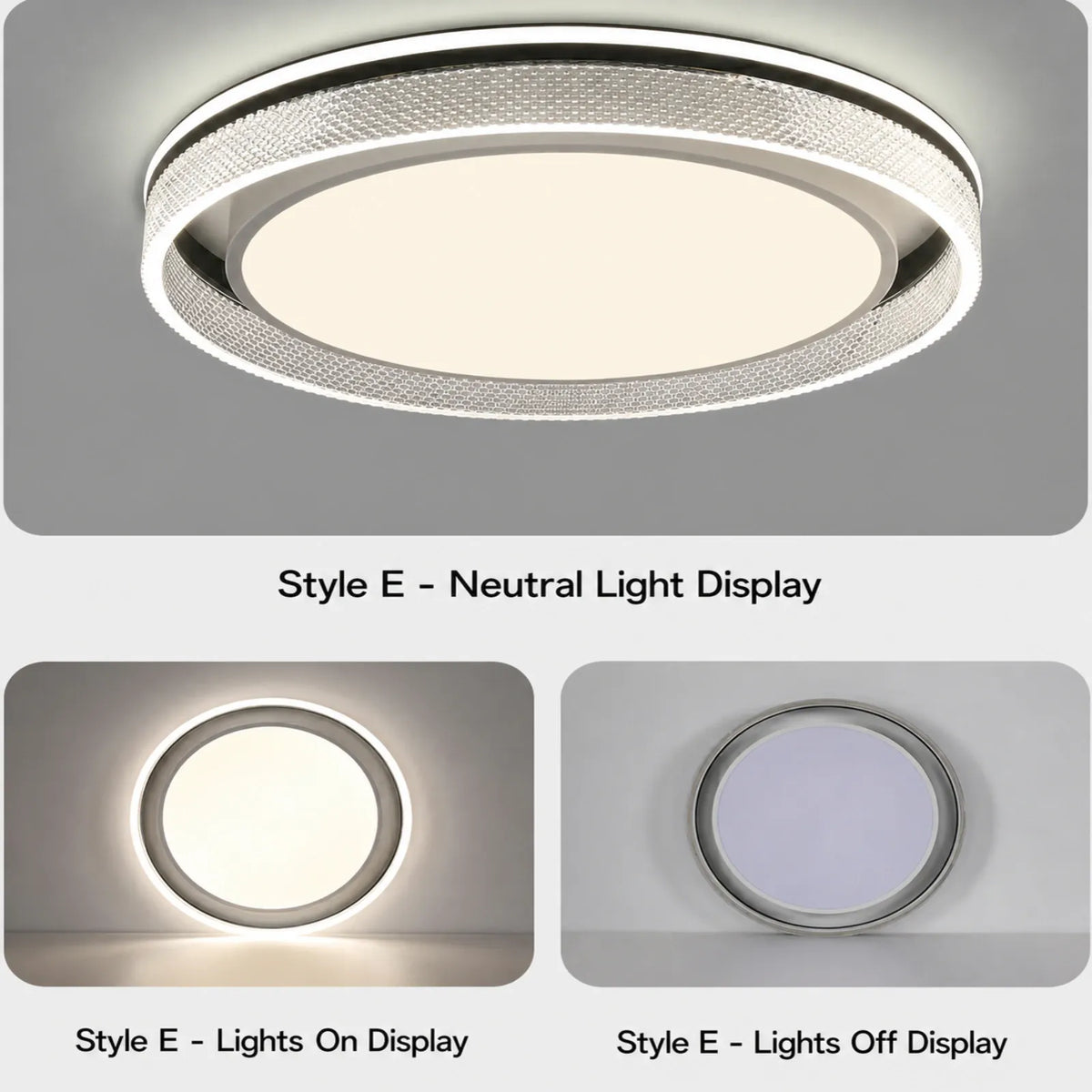 Micro-Textured Halo Ceiling Light
