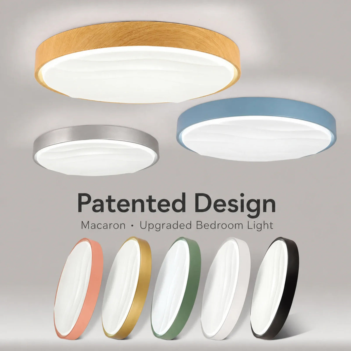 Angled-Frame Round Flush Ceiling Light