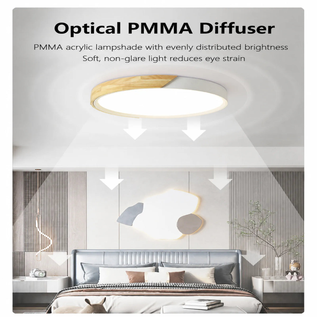 Patterned Split-Rim Disc Ceiling Light