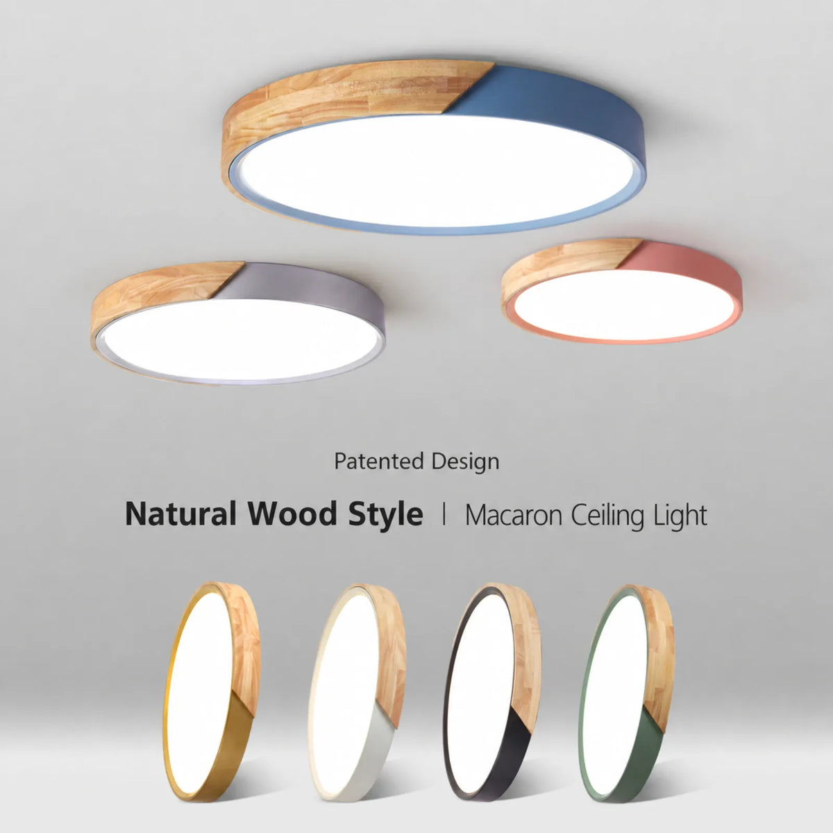 Patterned Split-Rim Disc Ceiling Light