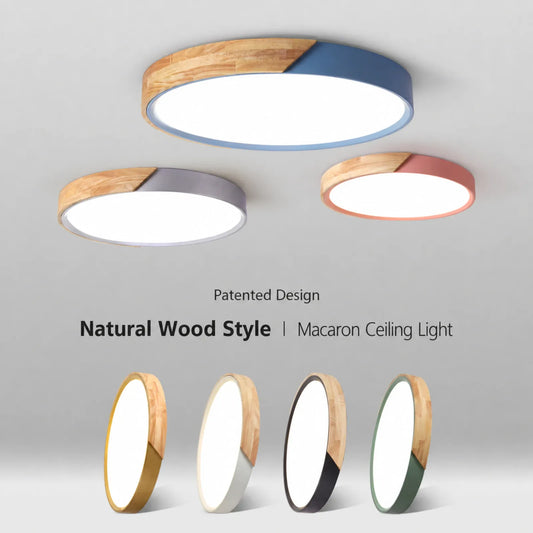 Patterned Split-Rim Disc Ceiling Light