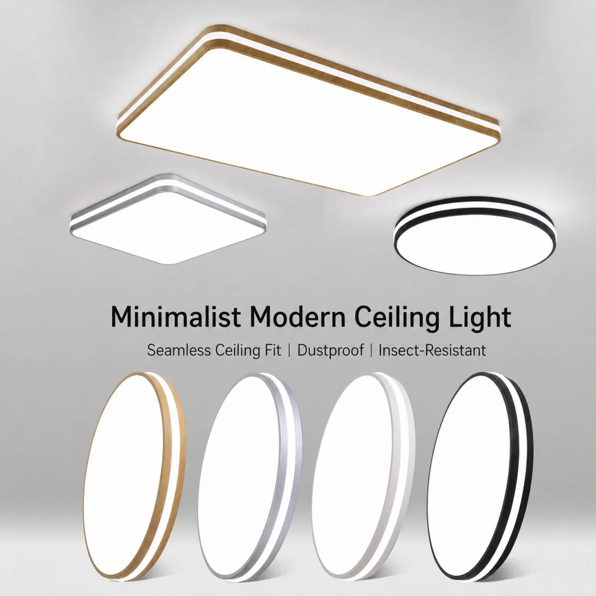 Rounded Rectangle Sideband Ceiling Light
