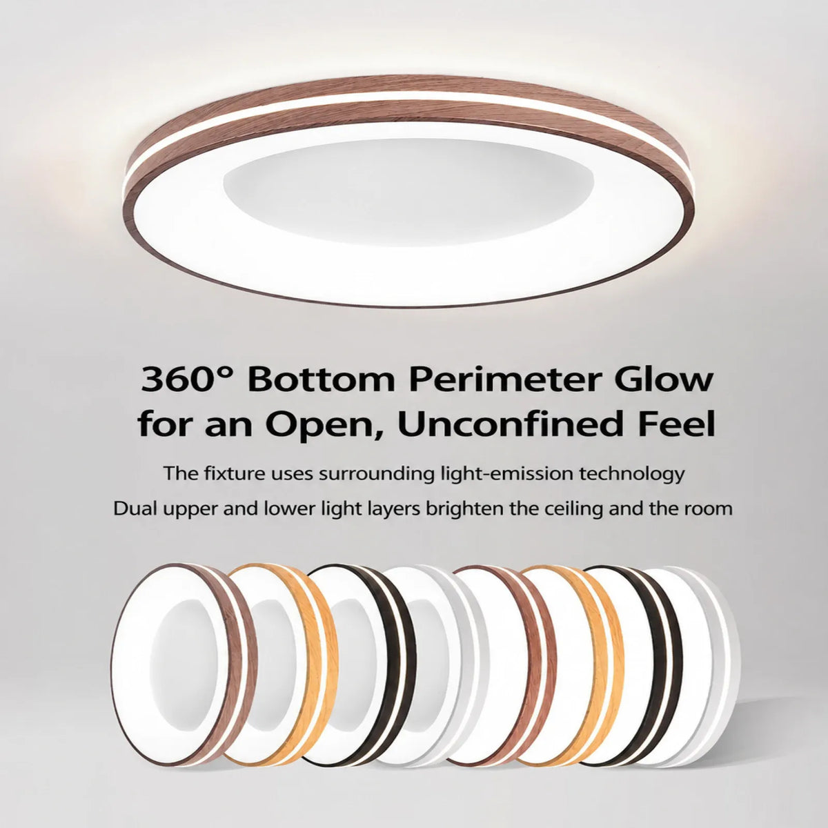 Patterned Halo Disc Ceiling Light