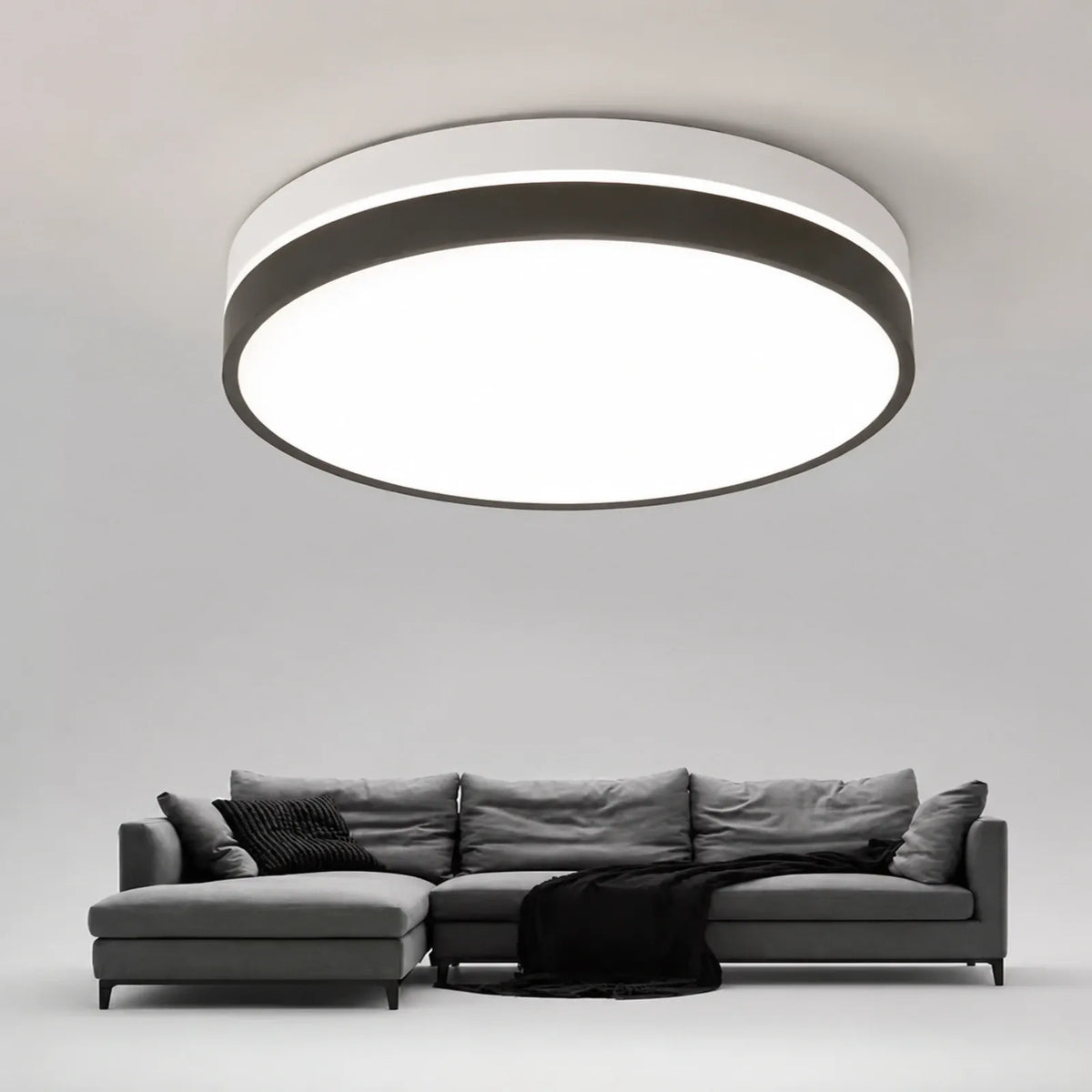 Slim Banded Flush-Mount Ceiling Light