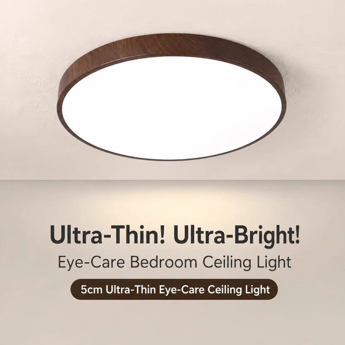 Rounded-Square Edge-Band Ceiling Light