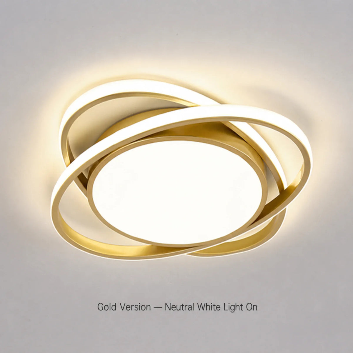 Intertwined Triple-Ring Ceiling Light