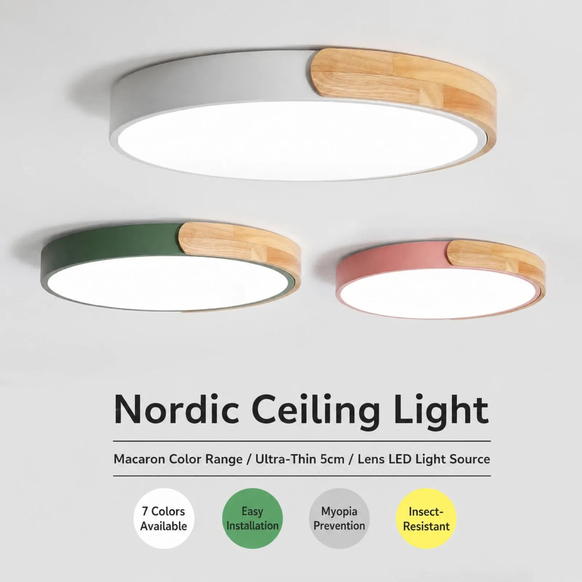 Split-Band Disc Ceiling Light