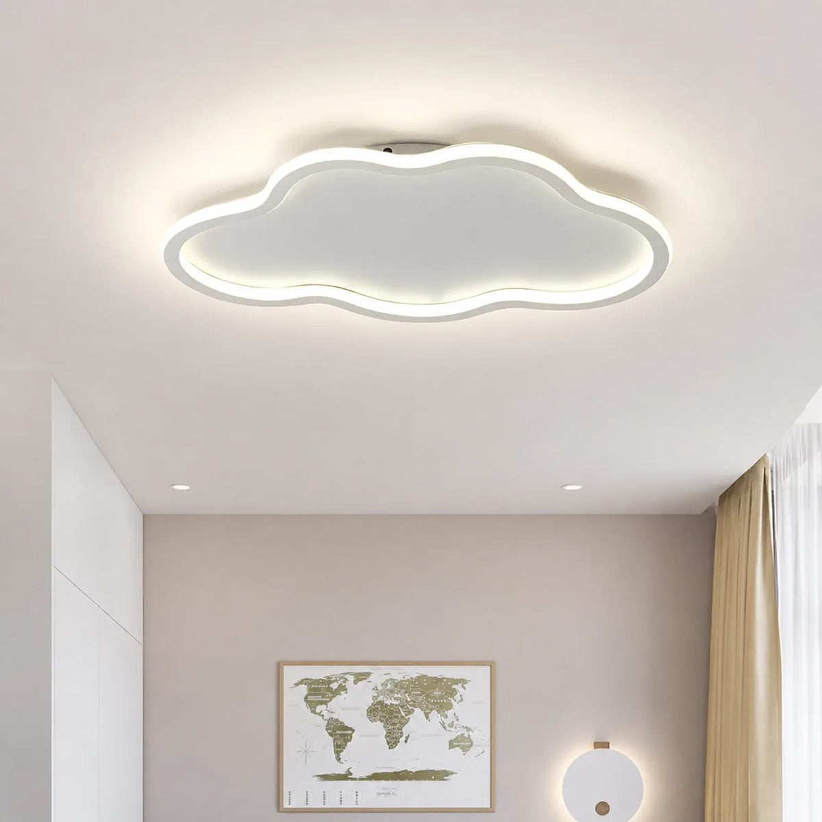 Wavy Cloud-Outline Ceiling Light