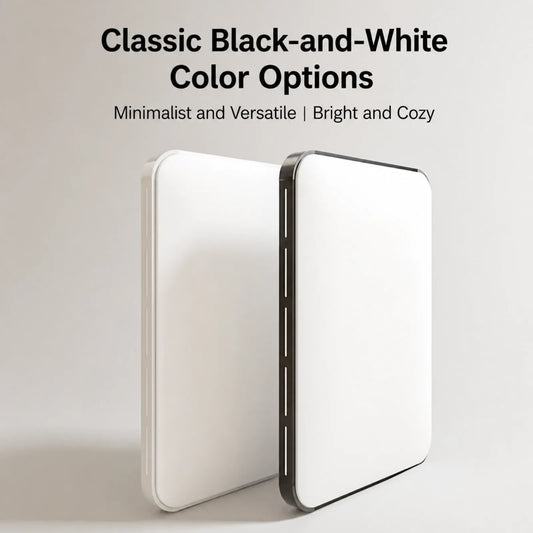 Dash-Accent Rounded-Rectangle Ceiling Light