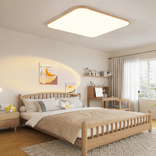 Patterned-Edge Rectangular Ceiling Light