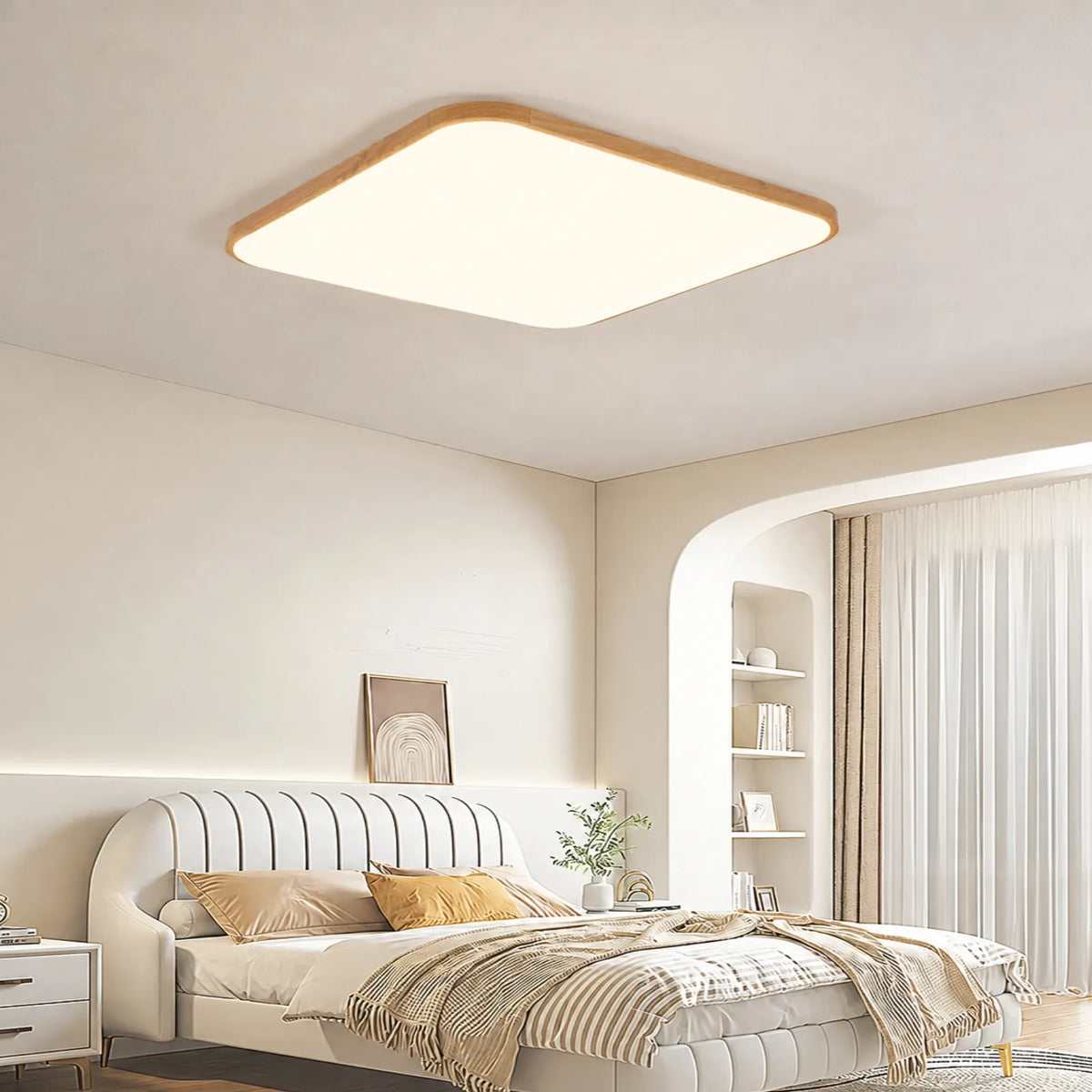 Pattern-Frame Rounded-Rectangle Ceiling Light
