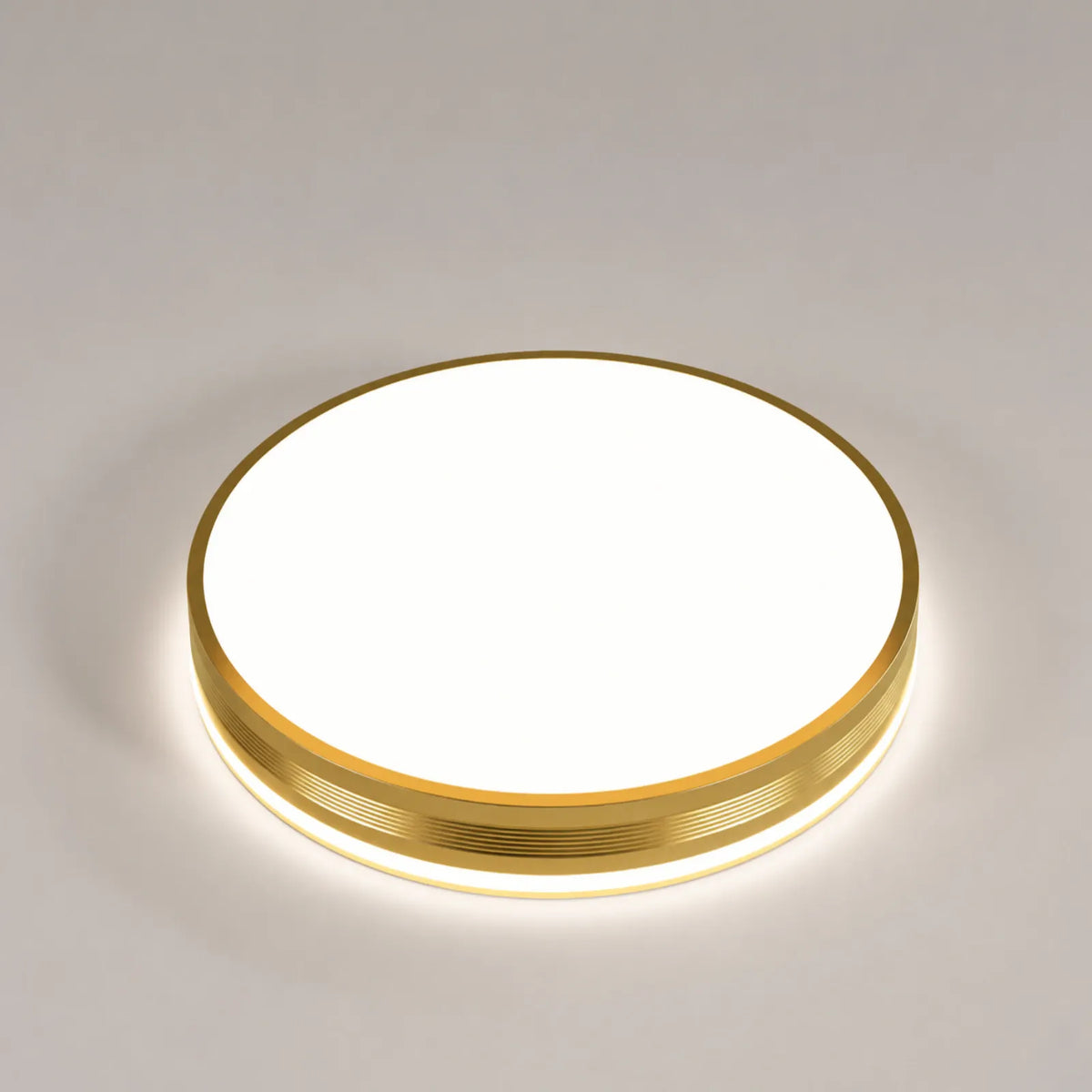 Ribbed-Band Round Ceiling Light