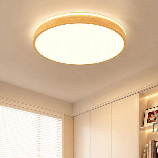 Patterned-Edge Slim Ceiling Light