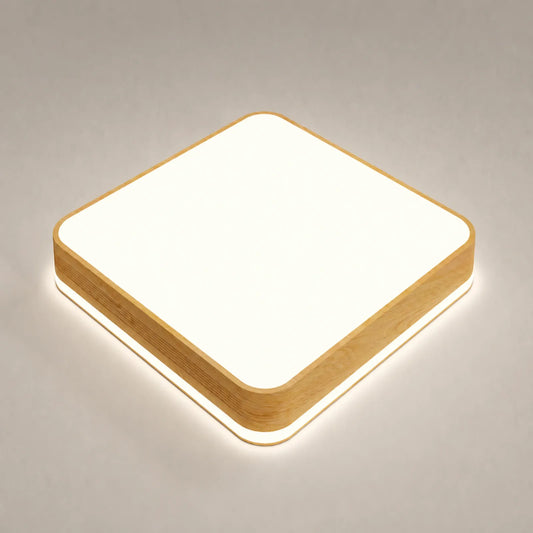 Rounded Square Grooved-Edge Ceiling Light