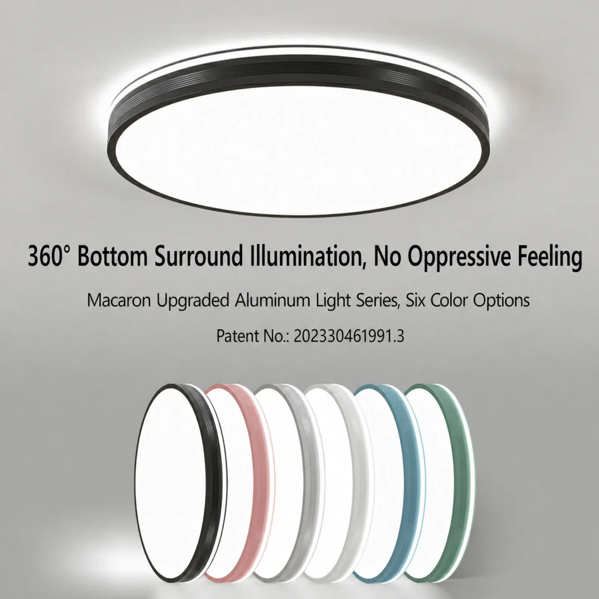 Fine-Groove Disc Ceiling Light