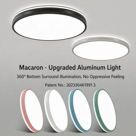 Fine-Groove Disc Ceiling Light