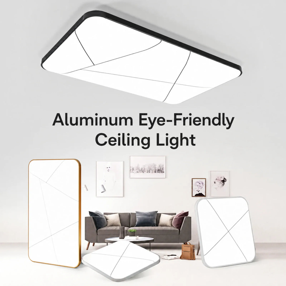 Geometric Line Panel Ceiling Light
