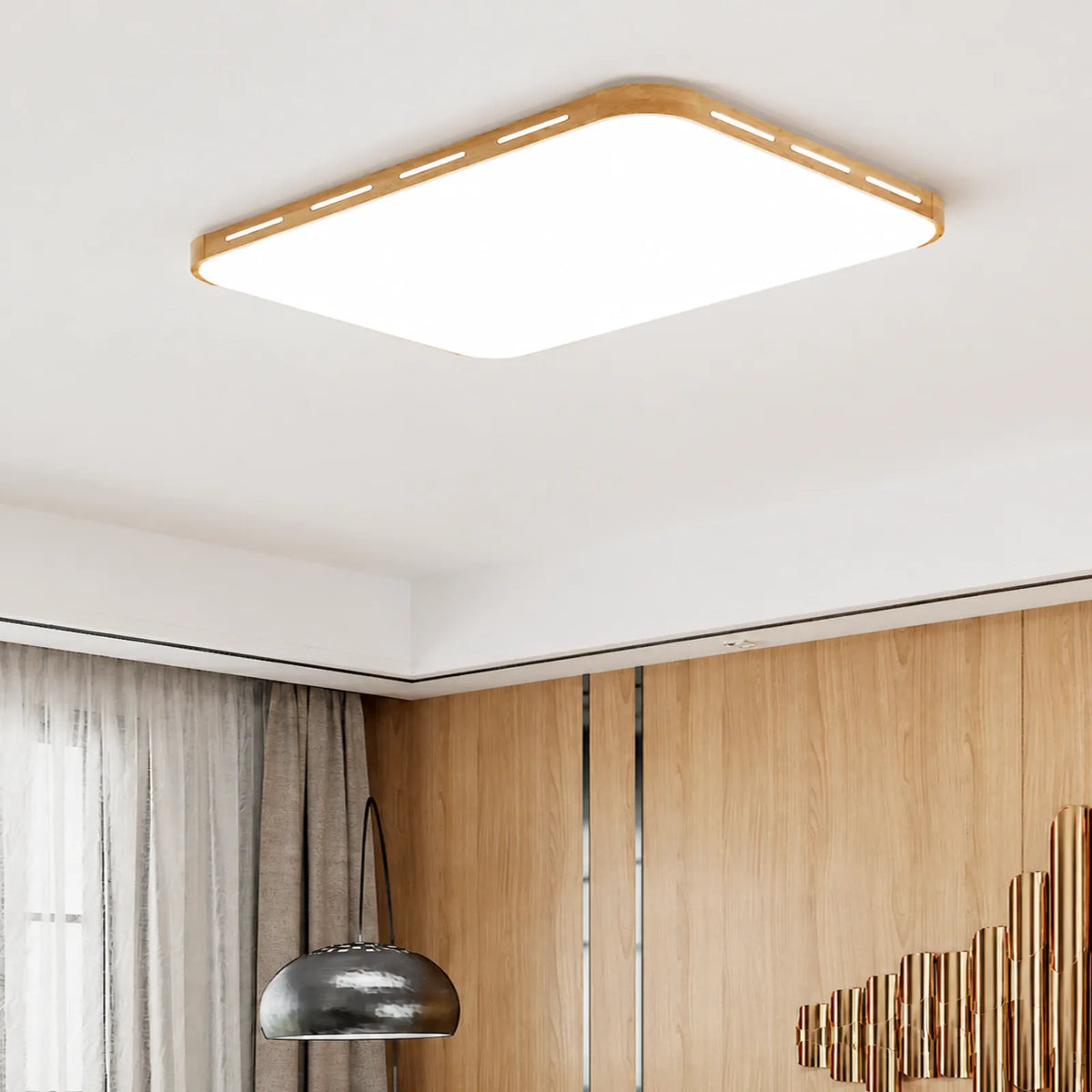Rectangular Trim Ceiling Light with Side Slots