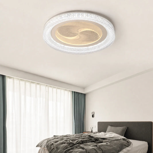 Swirl-Center Textured-Rim Ceiling Light