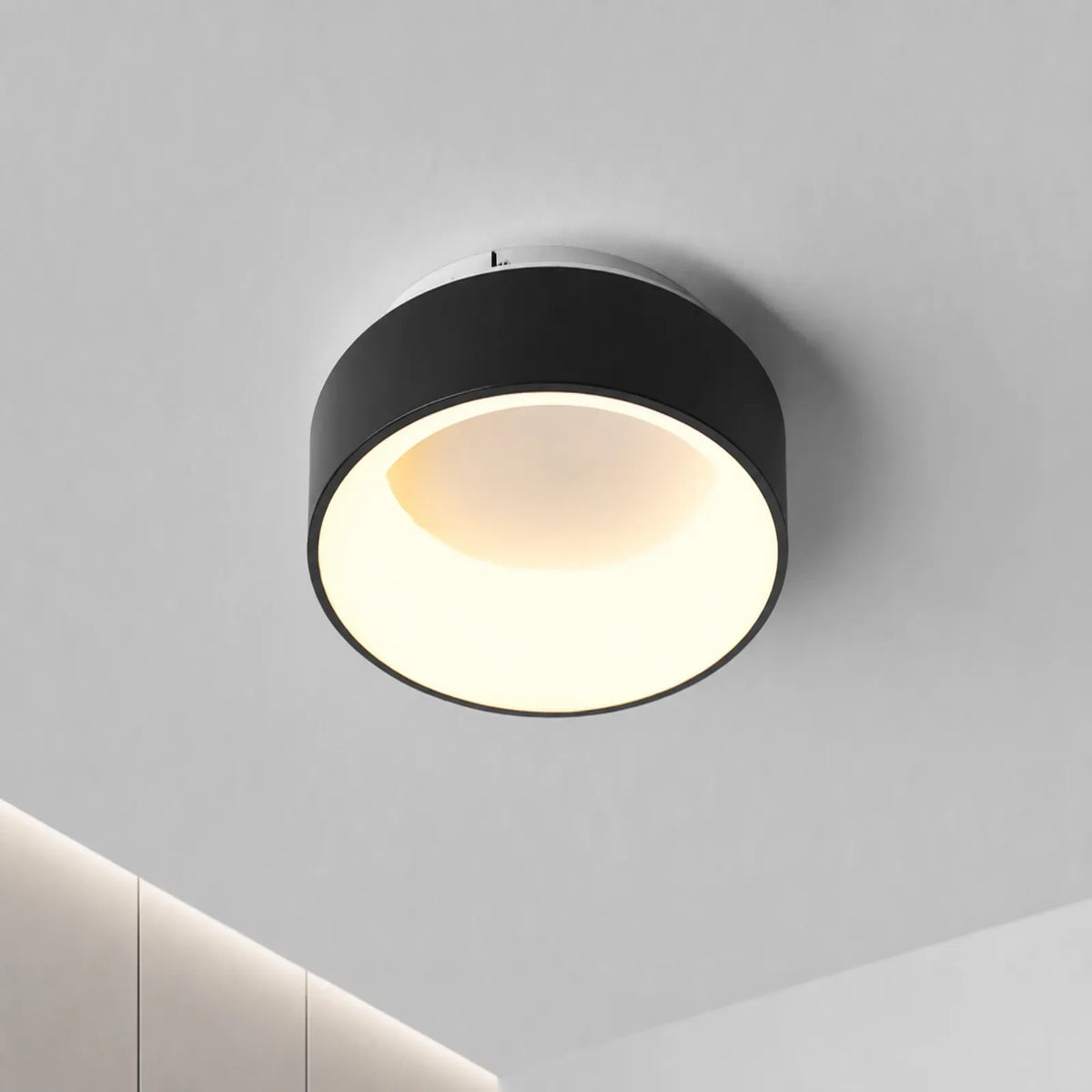 Tapered-Diffuser Cylindrical Ceiling Light