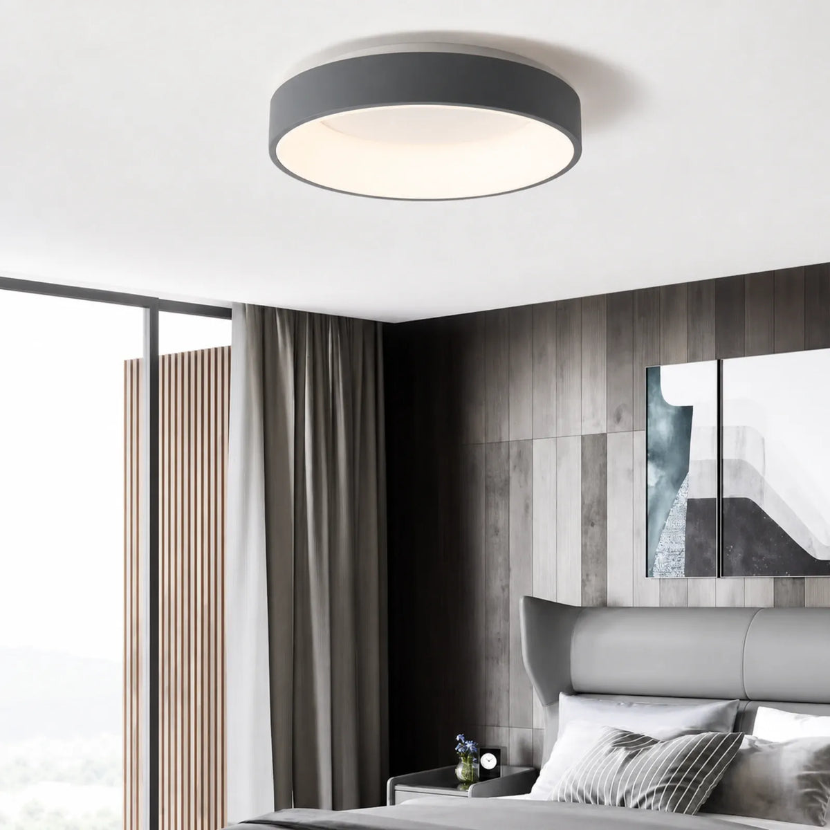 Tapered-Diffuser Cylindrical Ceiling Light
