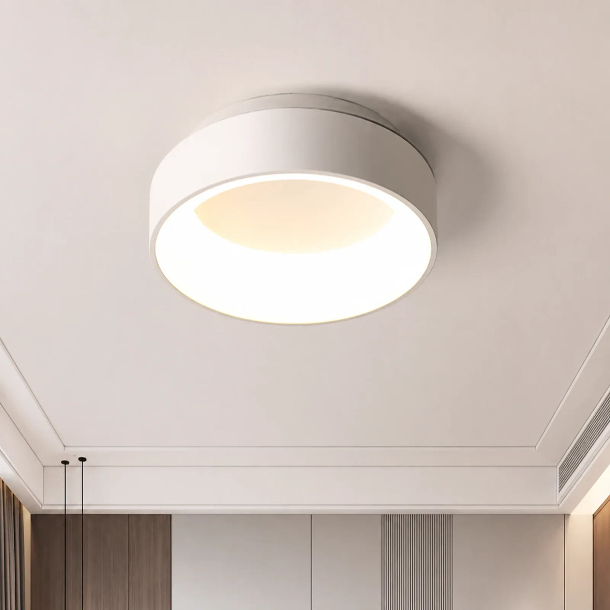 Tapered-Diffuser Cylindrical Ceiling Light