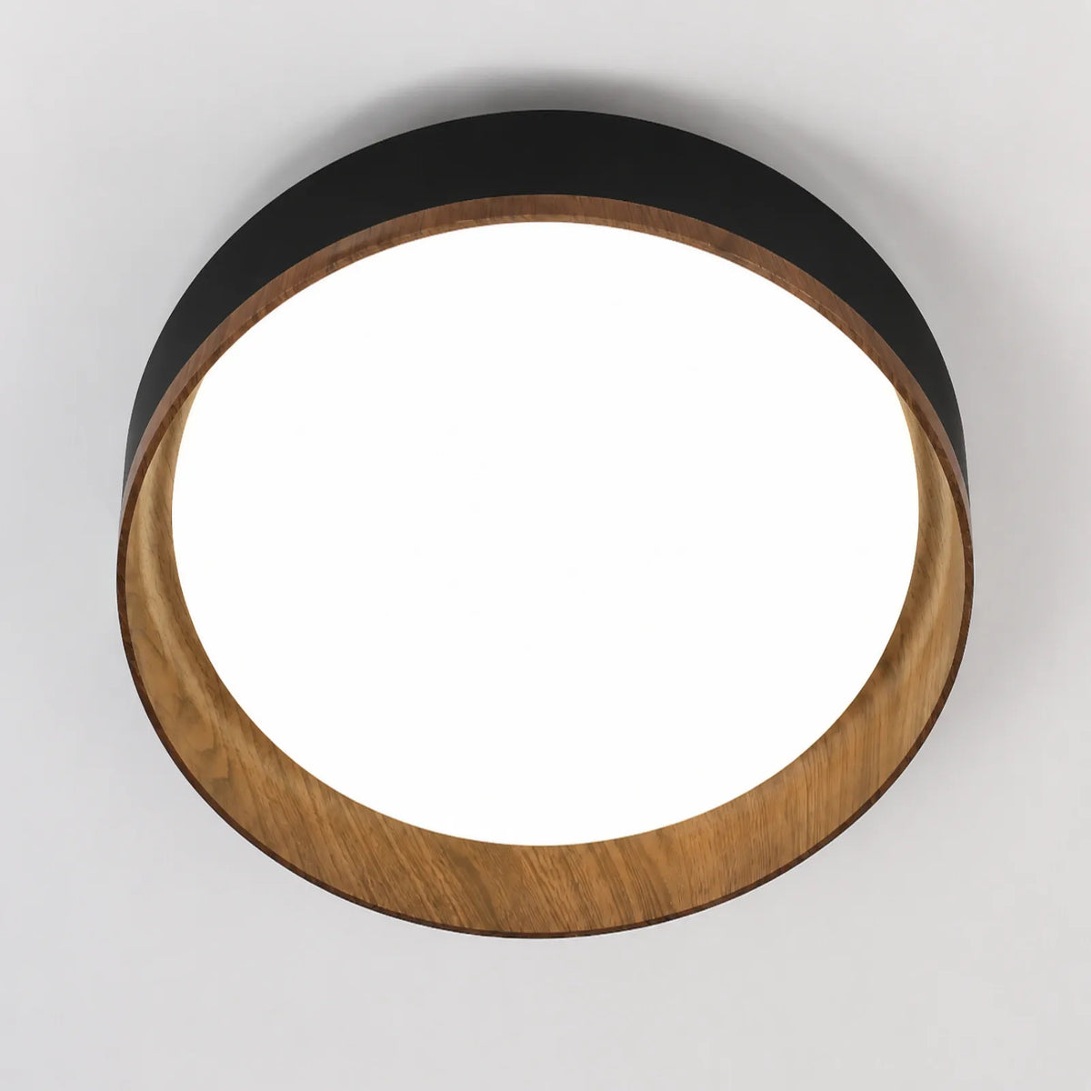 Dual-Rim Patterned Disc Ceiling Light