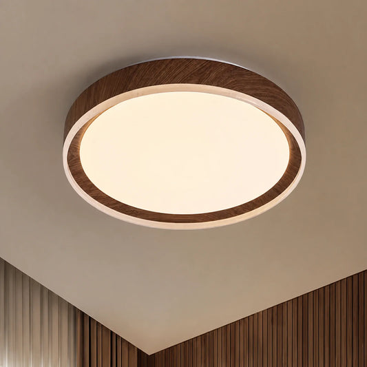 Pattern-Rim Recessed Disc Ceiling Light
