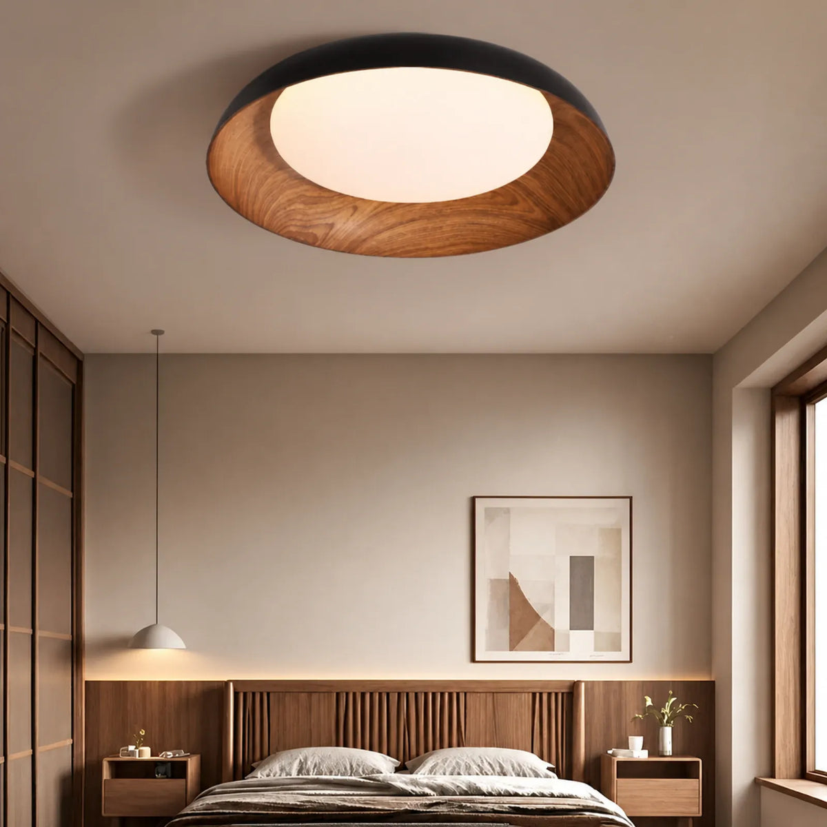 Pattern-Rim Inner-Disc Ceiling Light