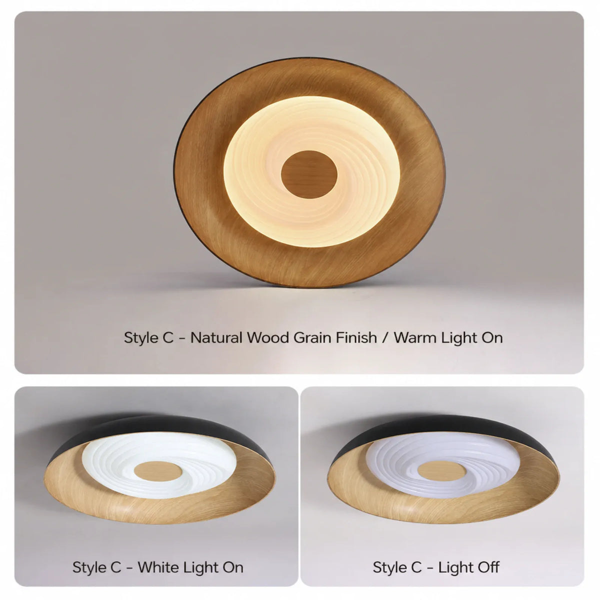 Concentric Pattern-Disc Ceiling Light