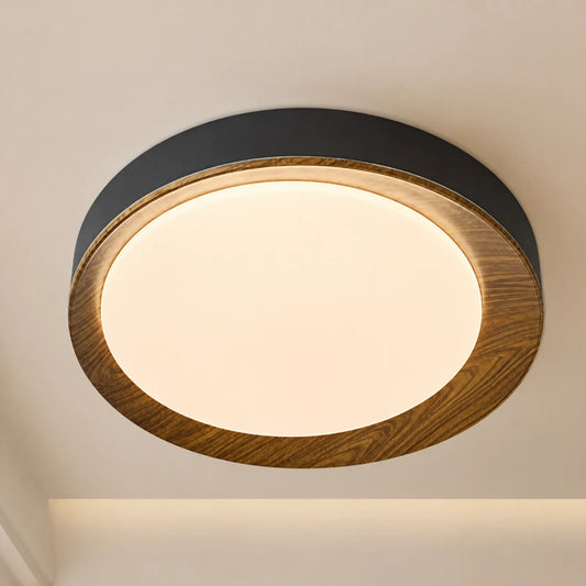 Wide Pattern-Rim Disc Ceiling Light