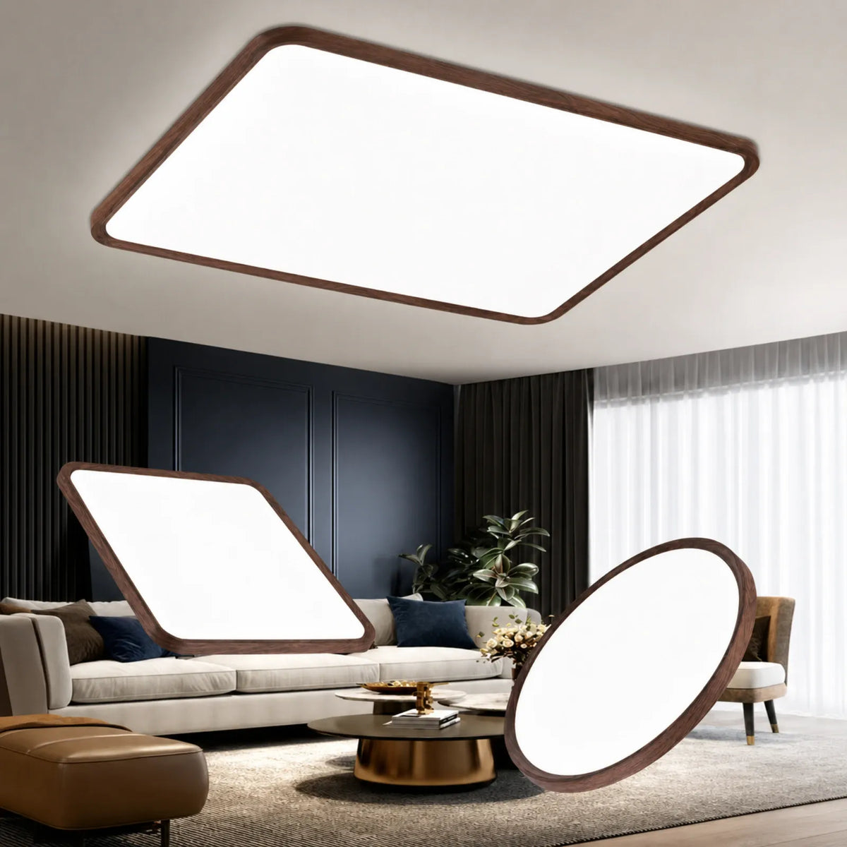 Pattern-Rim Slim Ceiling Light