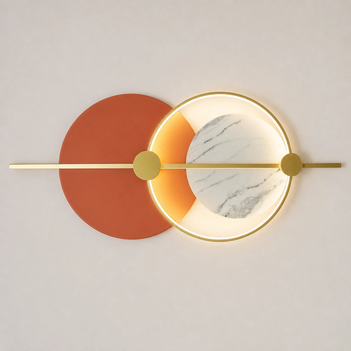 Cloud-Pattern Round Disc Bar Wall Sconce