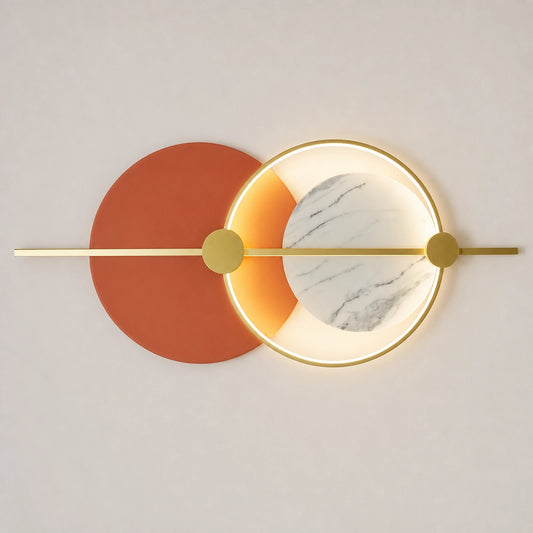 Cloud-Pattern Round Disc Bar Wall Sconce