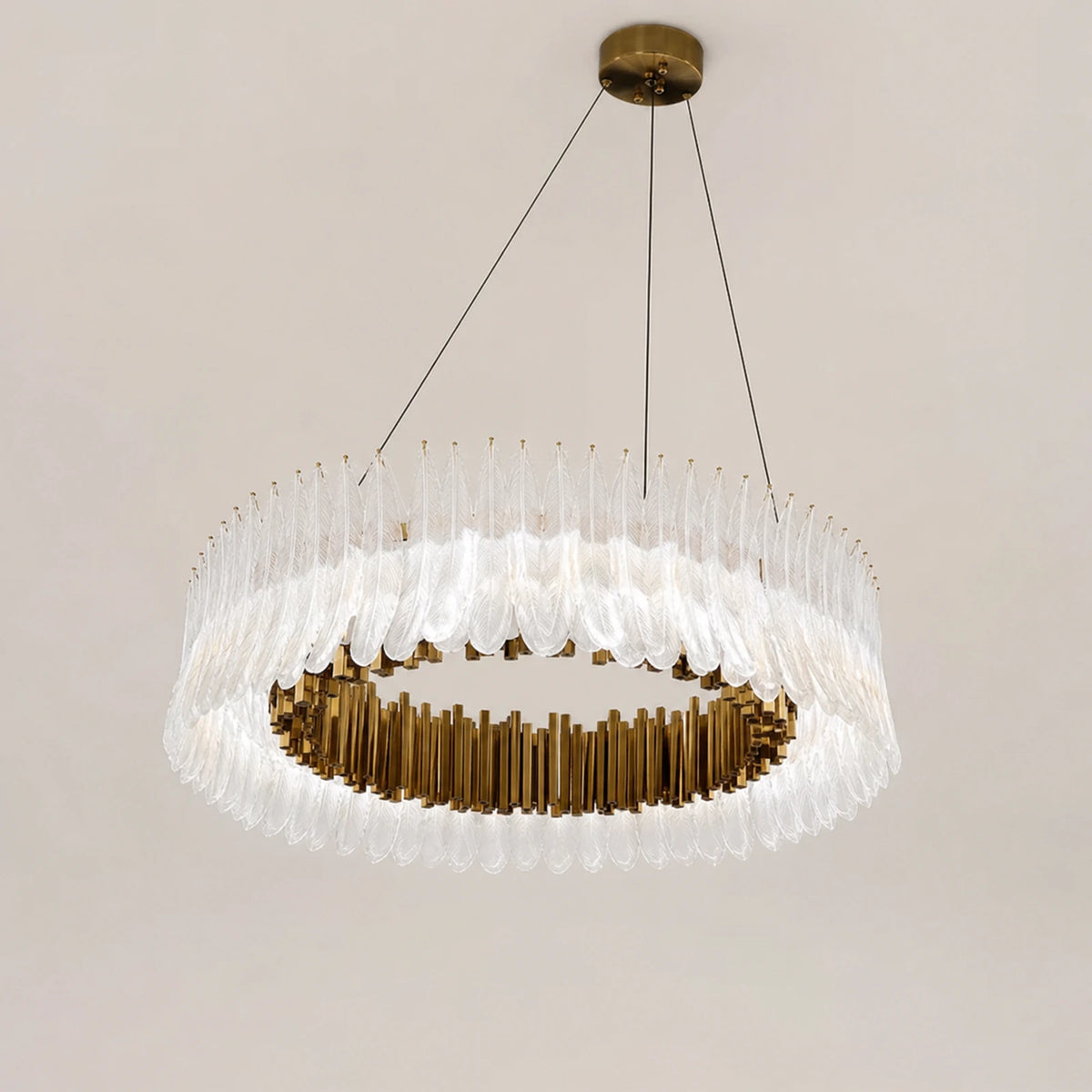 Disc Metal and Acrylic Pendant Light