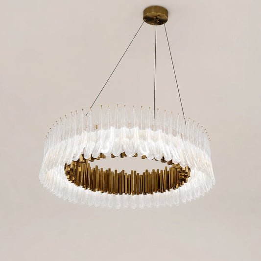 Disc Metal and Acrylic Pendant Light