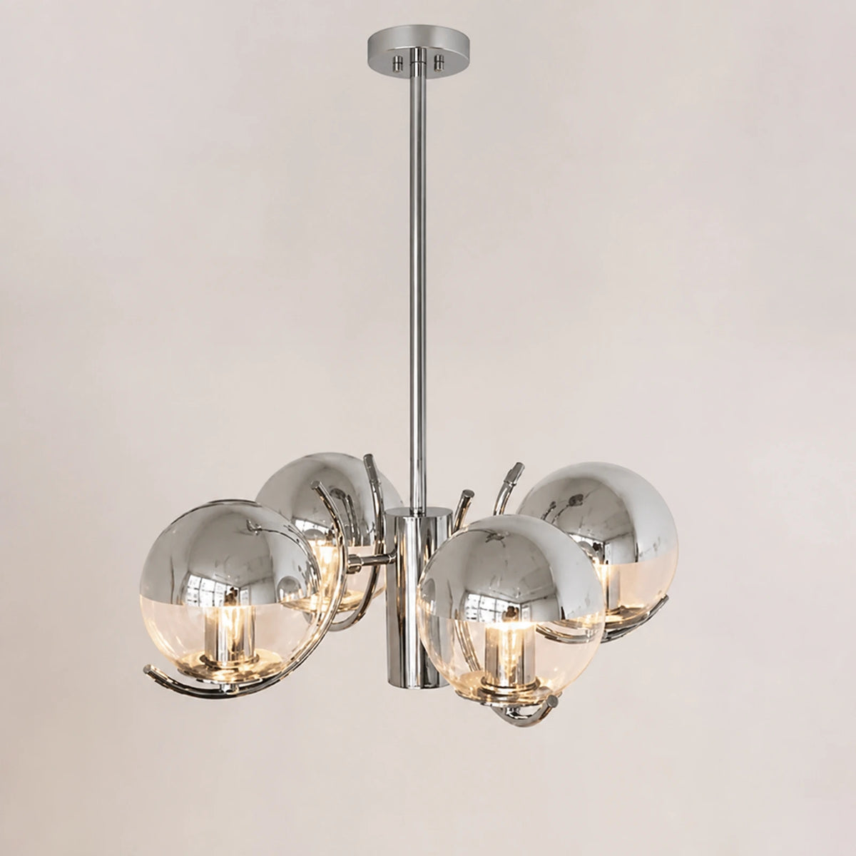 Chrome Iron Pendant Light