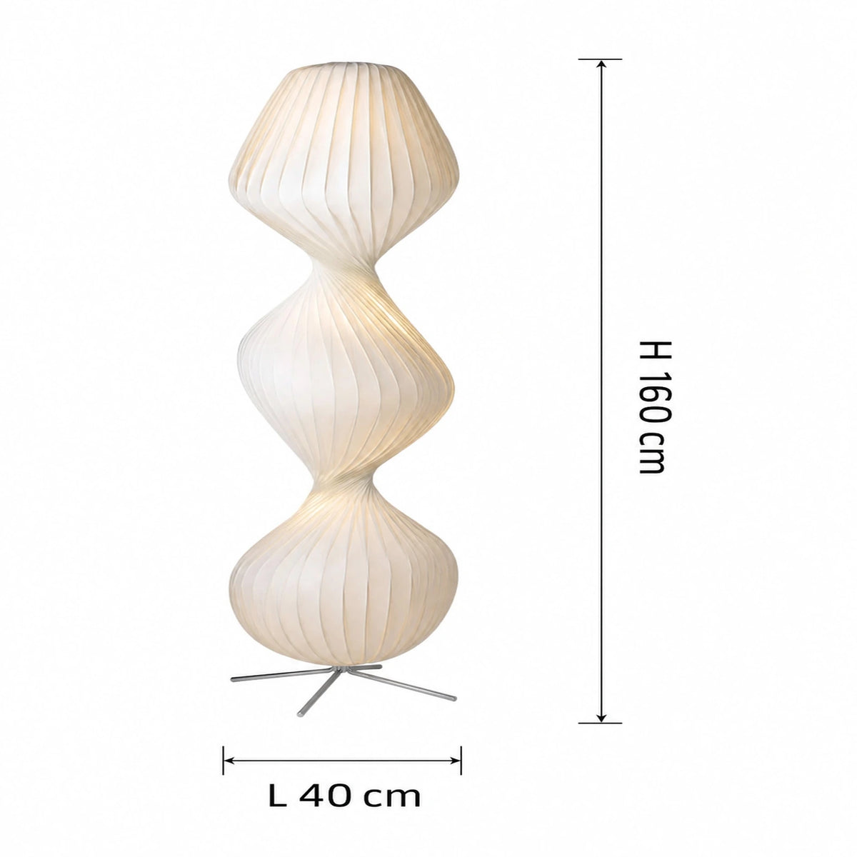 Three-Section Lampshade Floor Lamp
