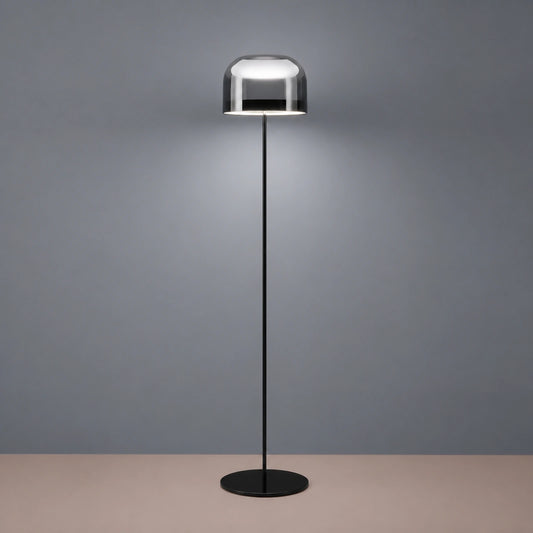 Cylindrical Glass Shade Floor Lamp