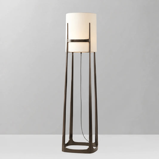 Metal Frame Fabric Shade Floor Lamp
