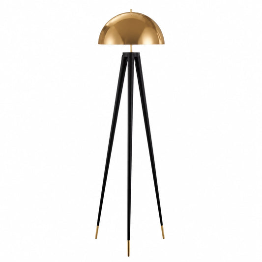 Gold Tripod Dome Floor Lamp