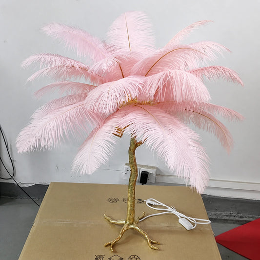 Ostrich Feather All-Copper Floor Lamp T1287