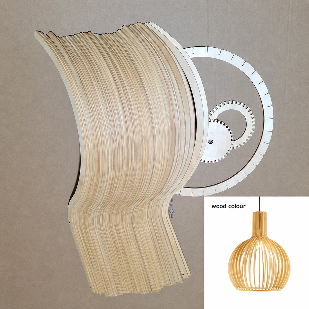 Wooden Birdcage Pendant Light