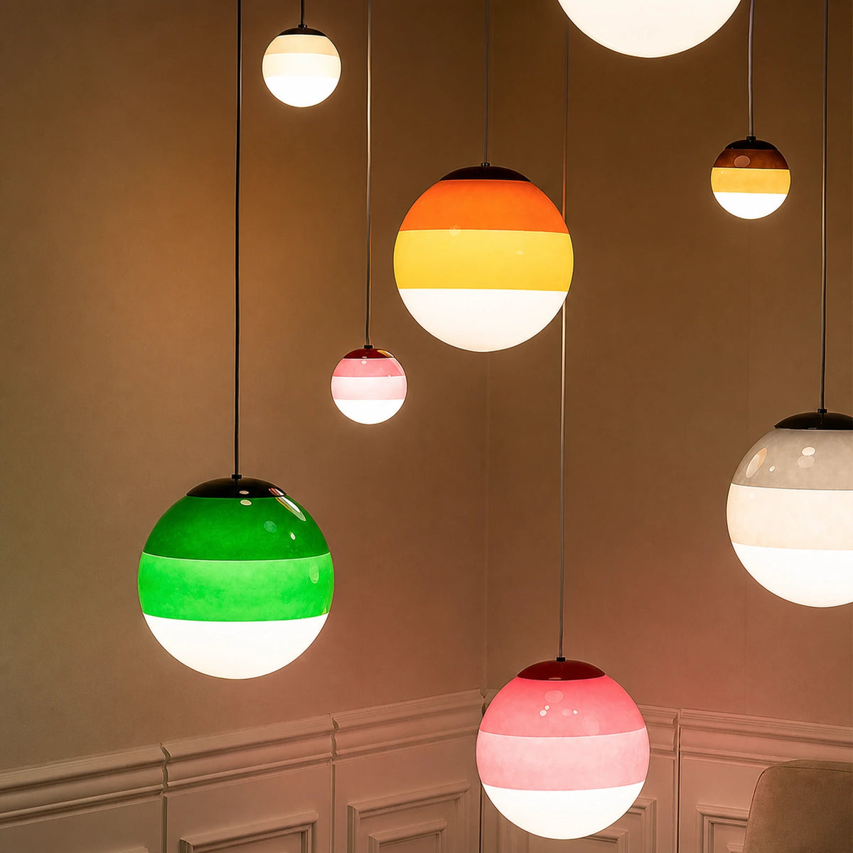 Multicolor Glass Pendant Light