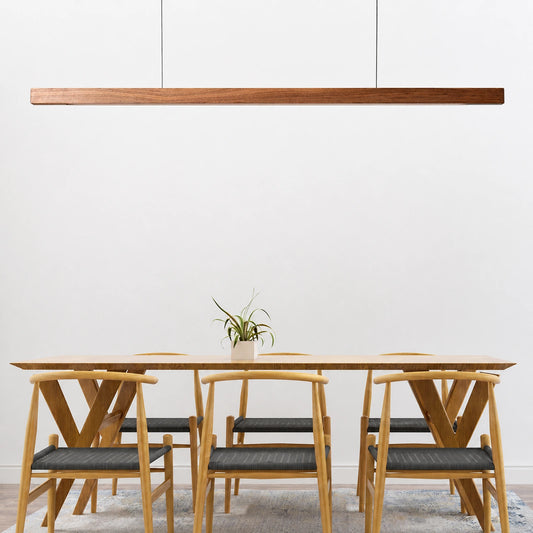 Solid Wood Linear Pendant Light