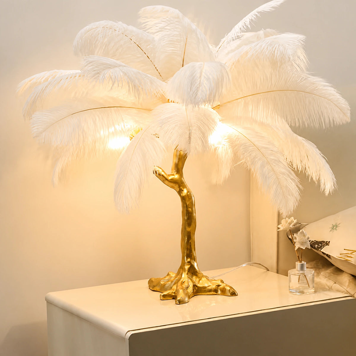 Ostrich Feather Resin Floor Lamp T1287
