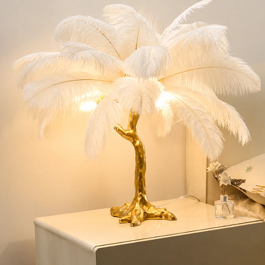 Ostrich Feather Resin Floor Lamp T1287