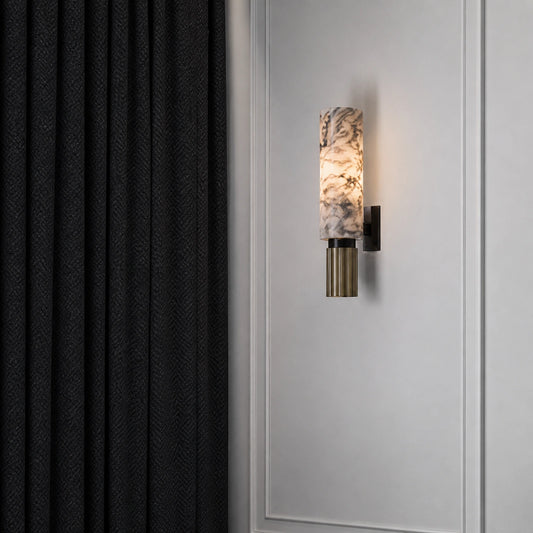 Vertical Alabaster Wall Sconce