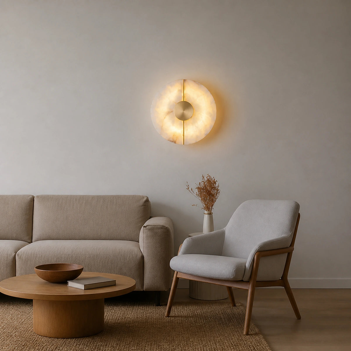 Round Marble Wall Sconce